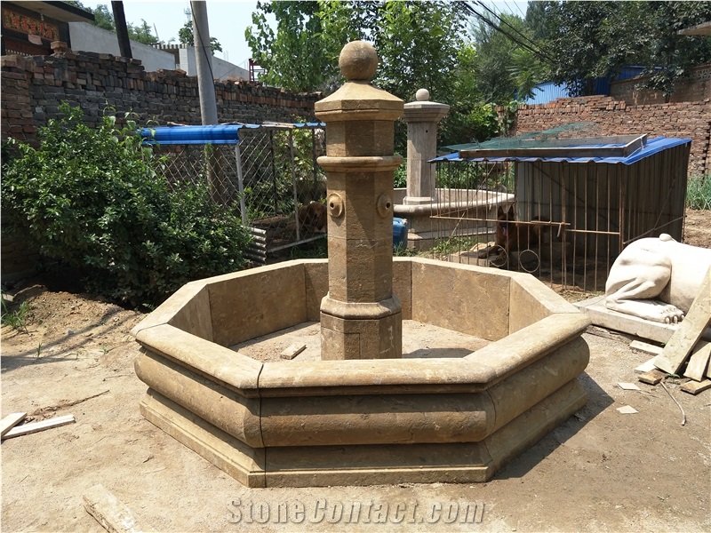 Natural White Marble Landscaping Fountain Garden