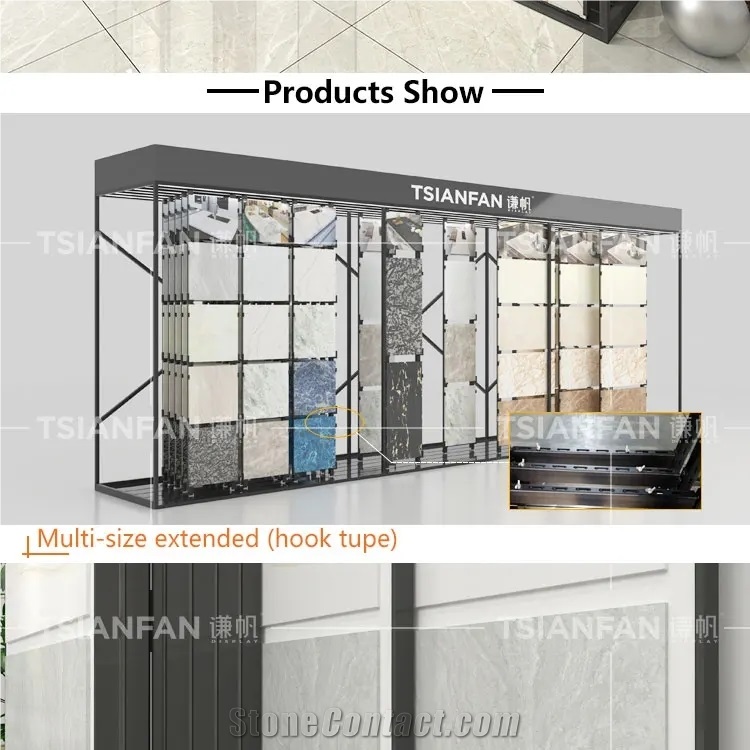 Ceramic Tile , Porcelain Sliding Display Rack For Showroom