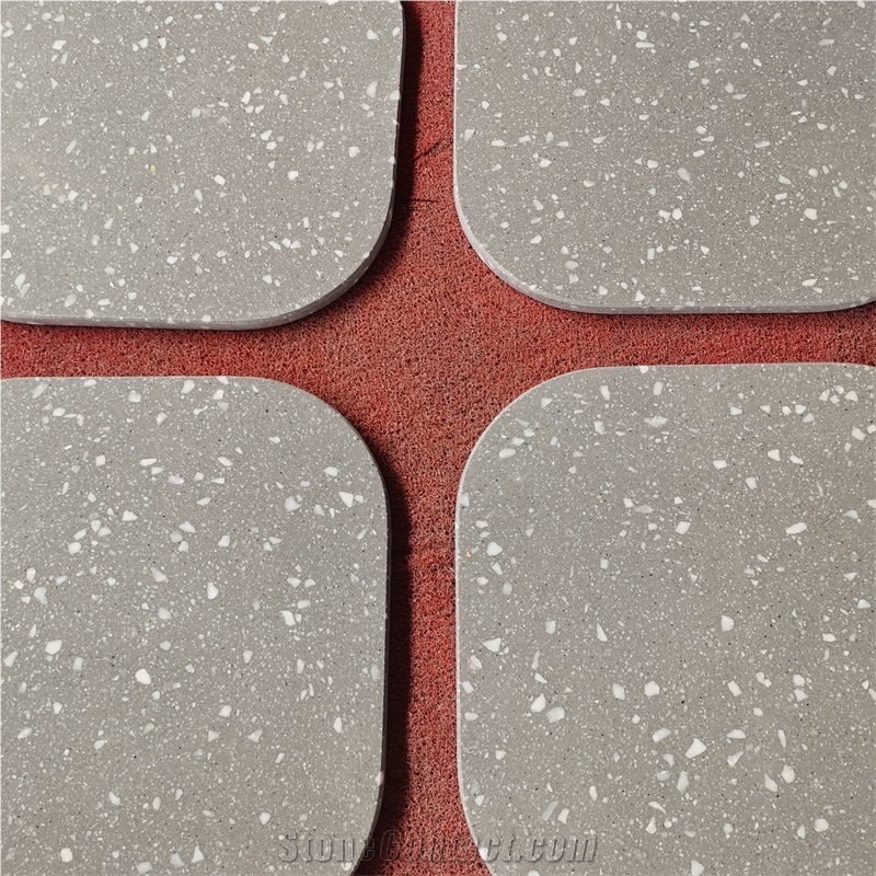 Artificial Cement Terrazzo Solid Surface Cafe Table Tops