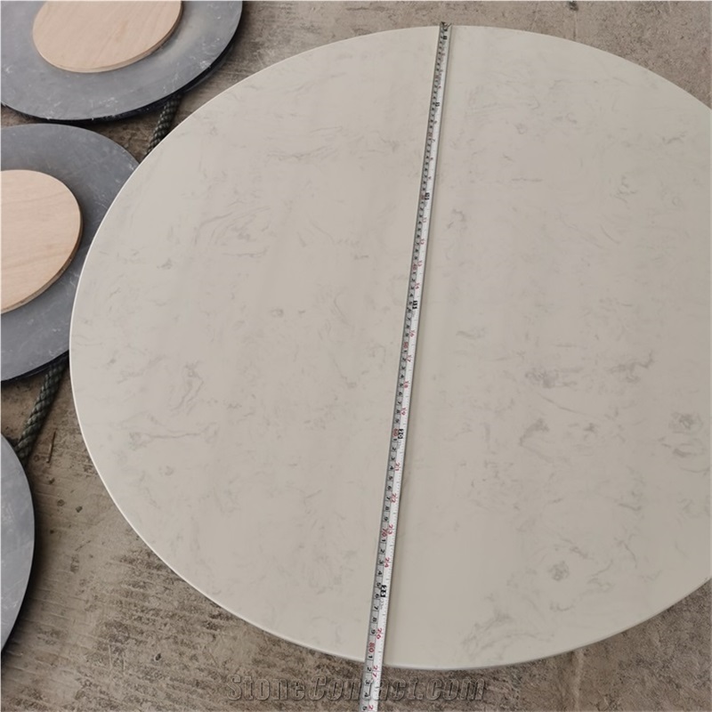 Round Solid Surface Artificial Marble Coffee Table Tops