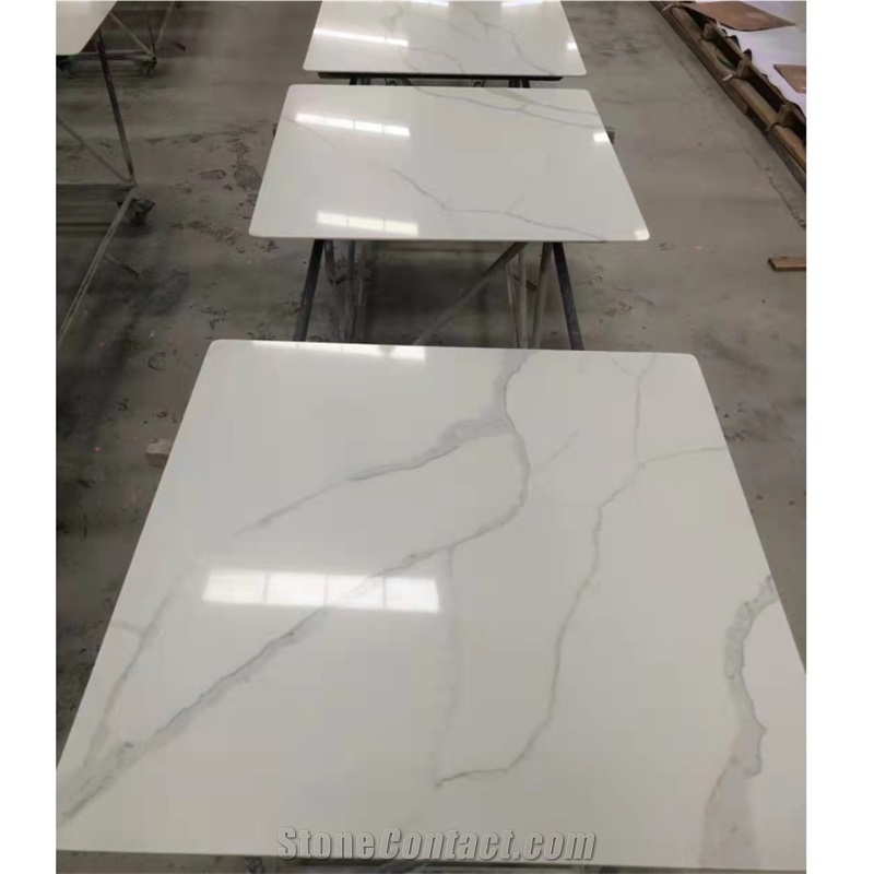 Solid Color Artificial Quartz Stone Cafe Table Tops