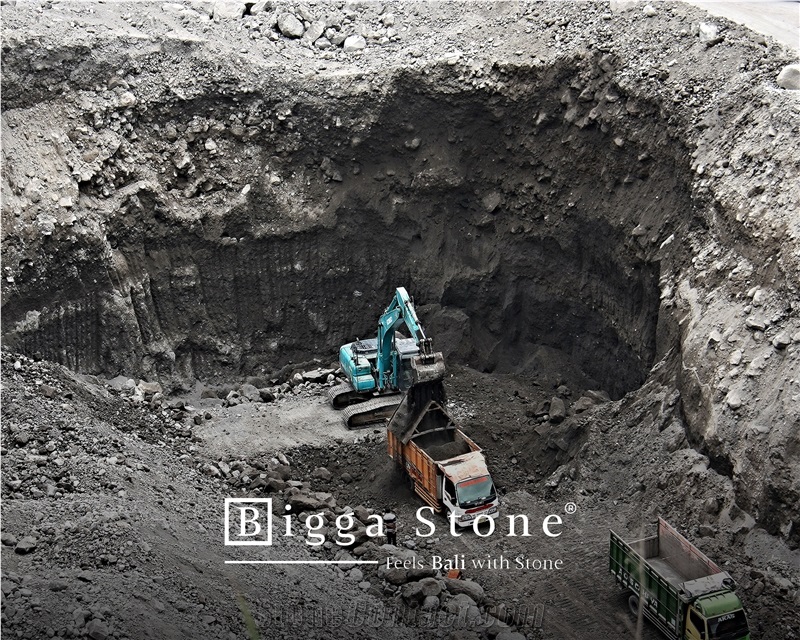 Bali Black Lava Stone Indonesia Quarry - Bali Black Basalt