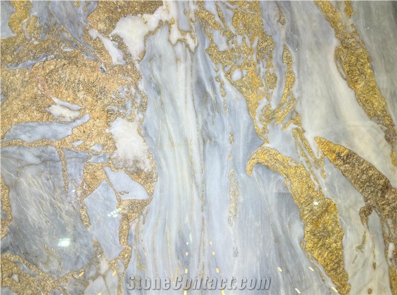 Golden White Marble Slab