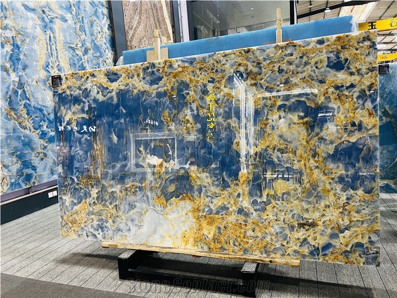 Blue Onyx Slabs And Wall Tiles