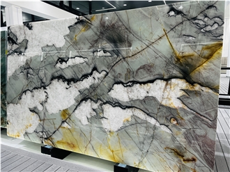 Botanic Wave Quartzite Slabs For Home Decoration