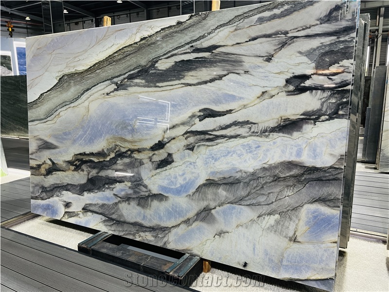 Brazil Ocean Blue Quartzite Slabs