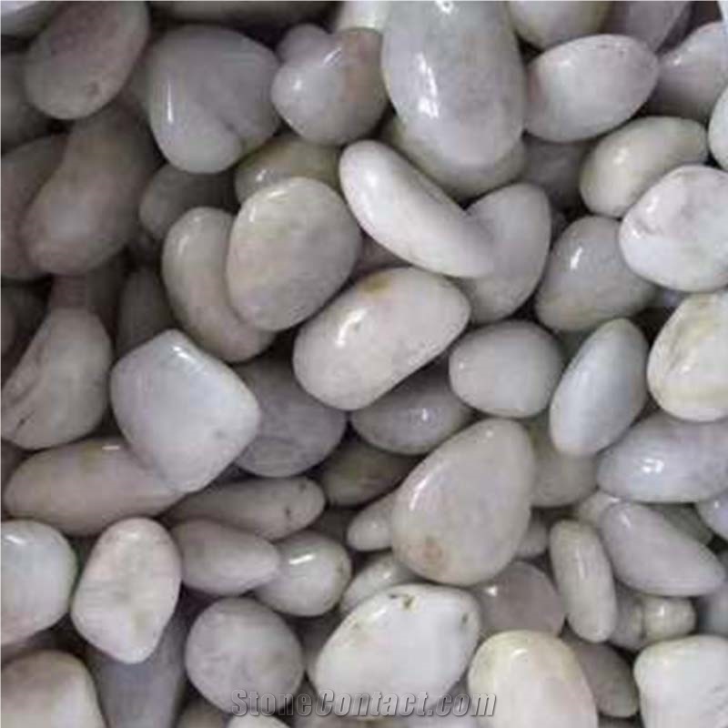 White Mixed River Stone, Pebble Stone