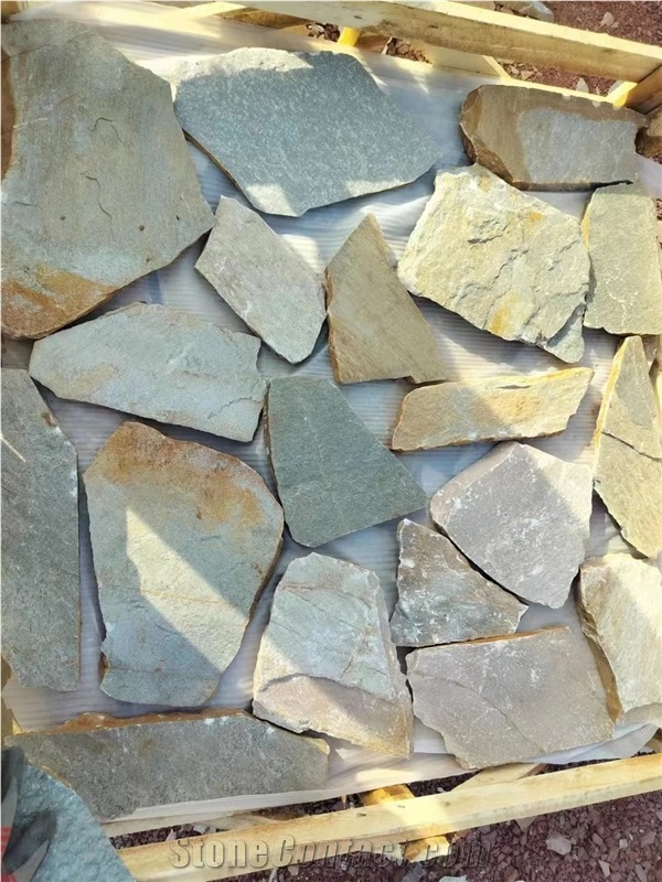 Yellow Quartzite Random Stone Tile Flagstone Pavers