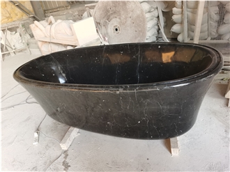 Black Marquina Marble Bathtub