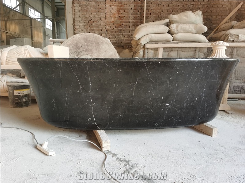 Black Marquina Marble Bathtub