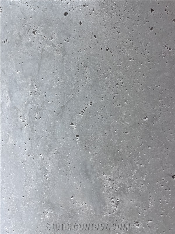 Chinese Silver Grey Travertine Slabs