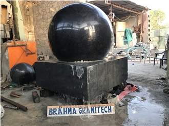 Ball Fountain, Rolling Sphere Fountain, Globe Water Feature, Landscape Water Features