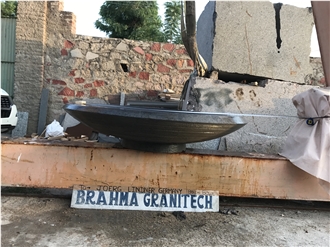 Black Granite Bowl Round Water Feature