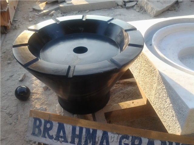 Black Granite Bowl Round Water Feature