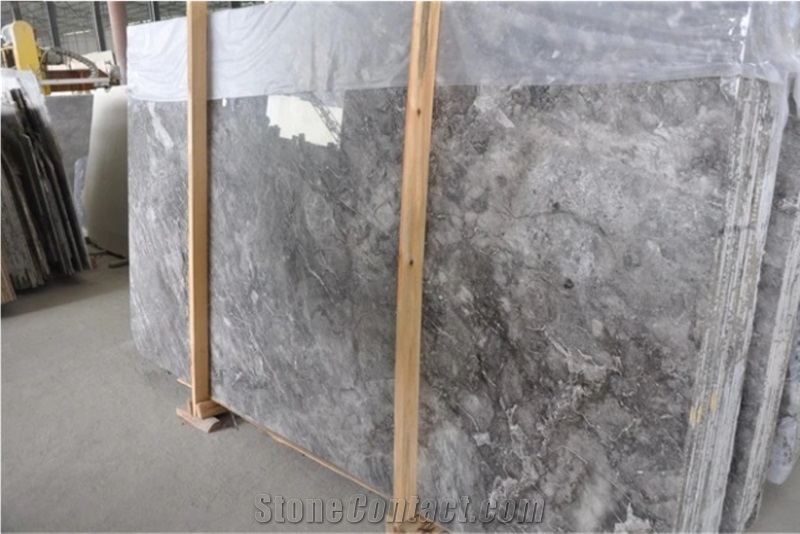 Polished Fantasia Grey Marble Slab For Floor Tile