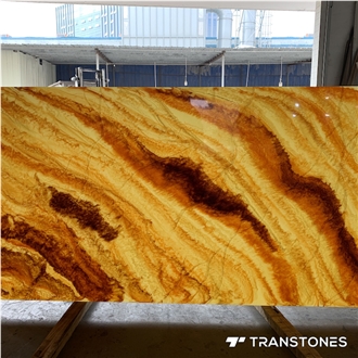 Translucent Stone Wall Panels Yellow Alabaster Sheet