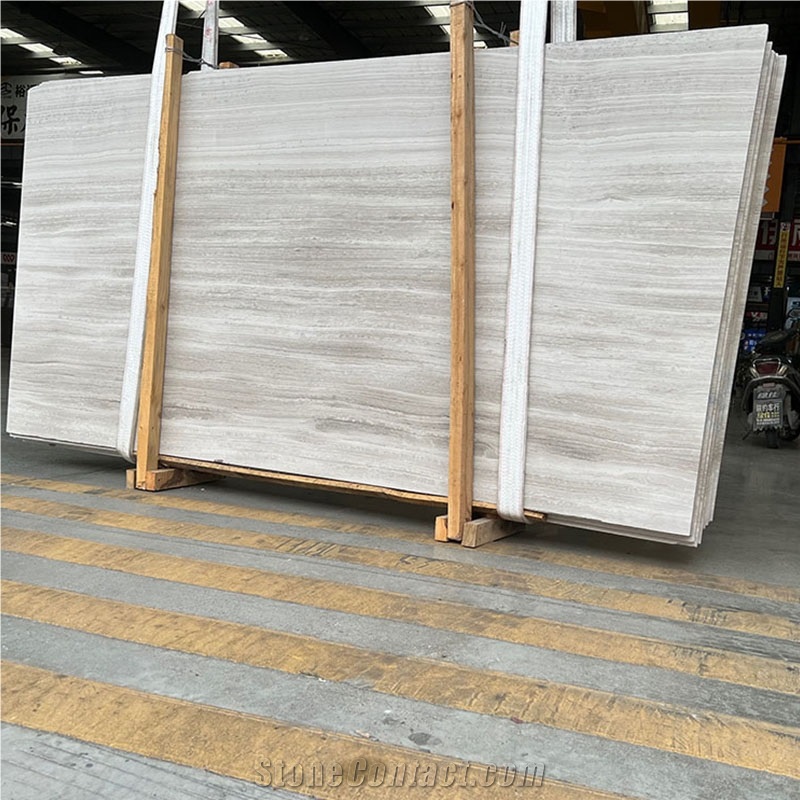 White Wooden Marble Slabs For Wall