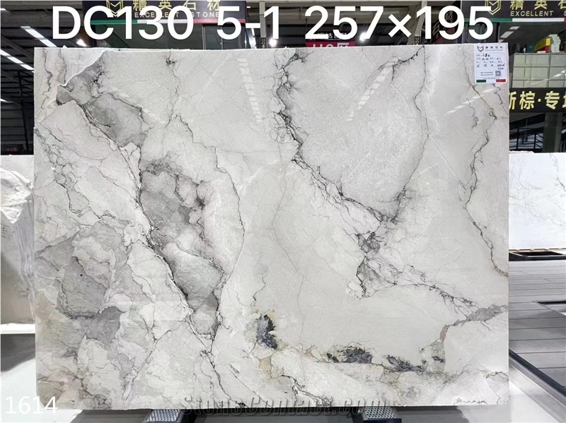 Camus White Marble Big Slab Tiles Interior Wall Floor Use
