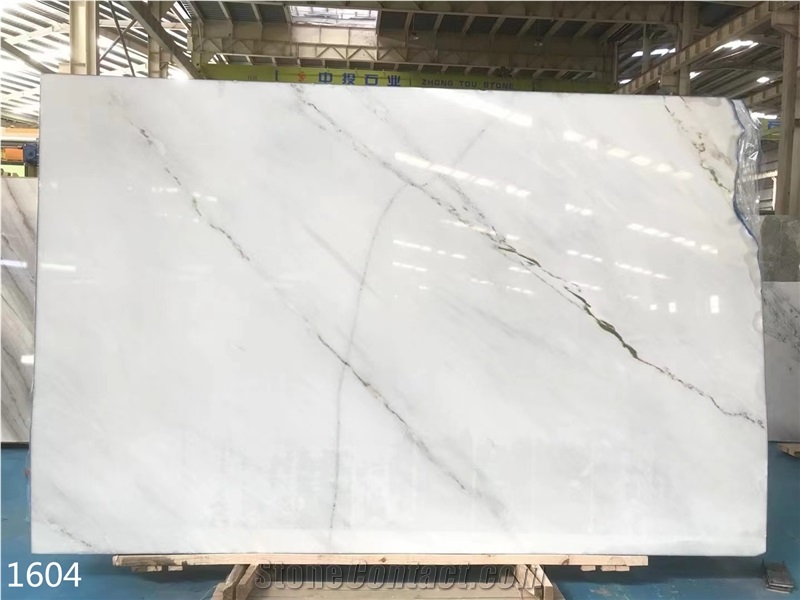 China Blue Sky White Marble Tiles Big Slab Interior Floor