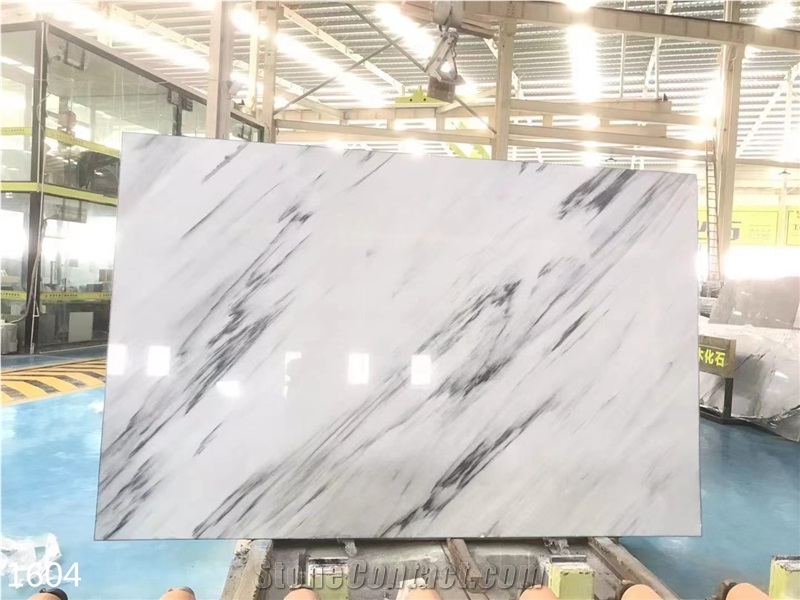 China Blue Sky White Marble Tiles Big Slab Interior Floor