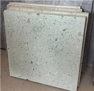 China Green Sukabumi Tuff Stone Tiles