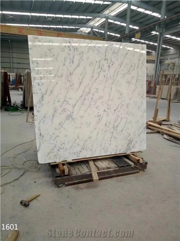 China Snow White Marble Tiles Snowflake Stone Big Slabs