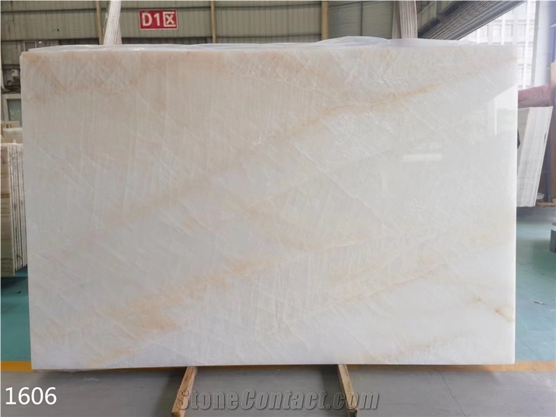 Ice Century Pure White Onyx Big Slab Interior Wall Tiles