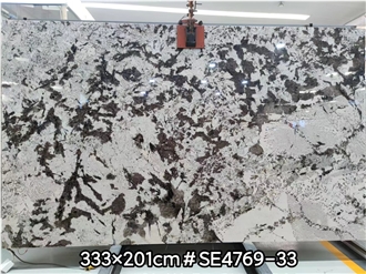 Silver Fox White Granite Snow Mountain Slabs Bianco Antico