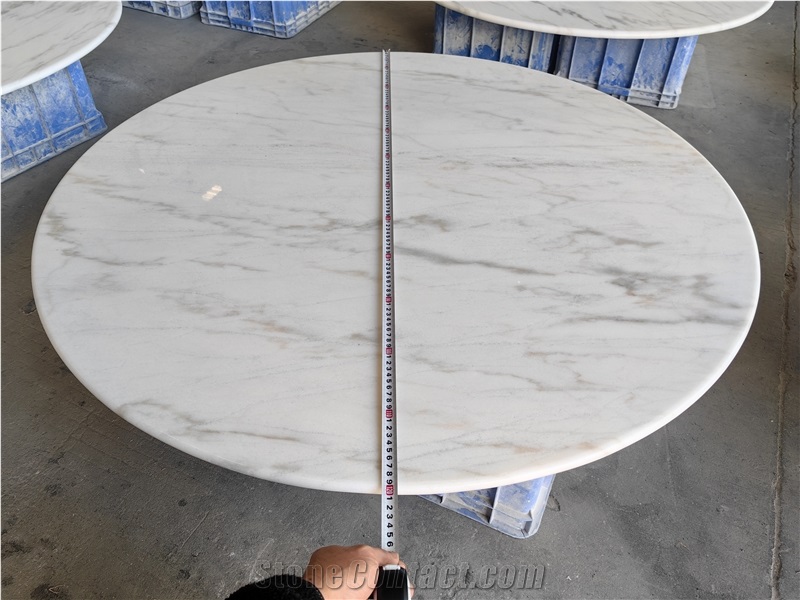18Mm Or 10Mm Grey Veins Chinese Guangxi White Marble Tiles