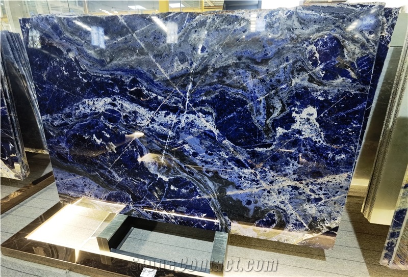 Europe Granite High Grade Blue Sodalite Blue Granite Slabs