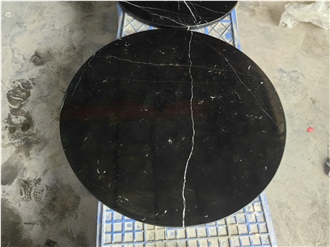 Goldtop OEM Black Marquina Round Table Tops