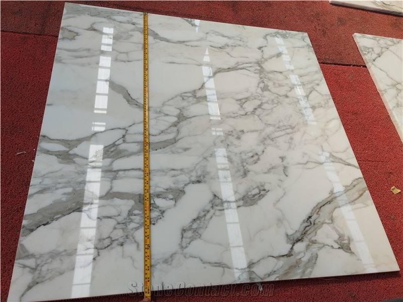 Goldtop OEM Natural Calacatta White Marble Floor Tiles