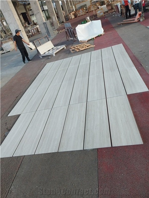 Goldtop White Wood Marble Floor Tiles For Wall Panel