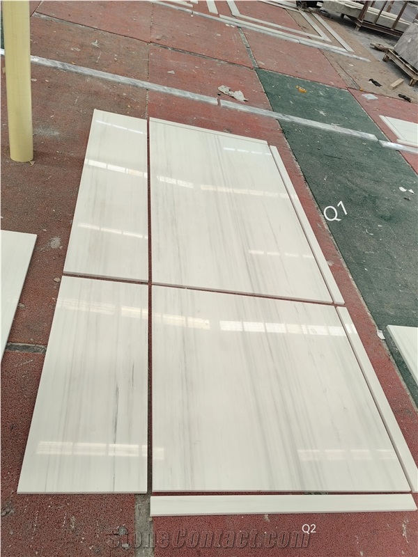 High End Polished Custom Size Bianco Dolomiti Marble Tiles