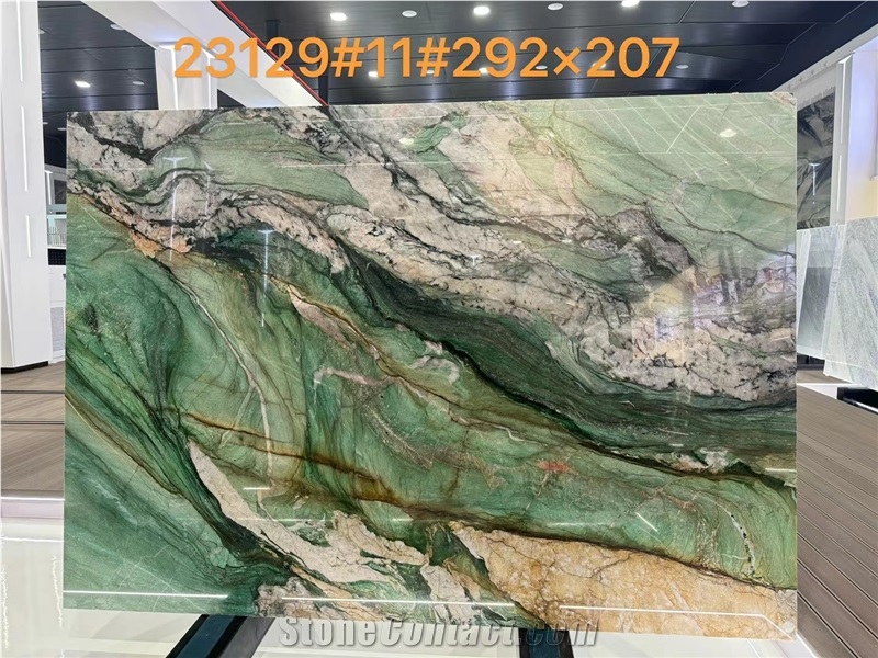 High Quality Emerald Crystal Quartzite Slabs