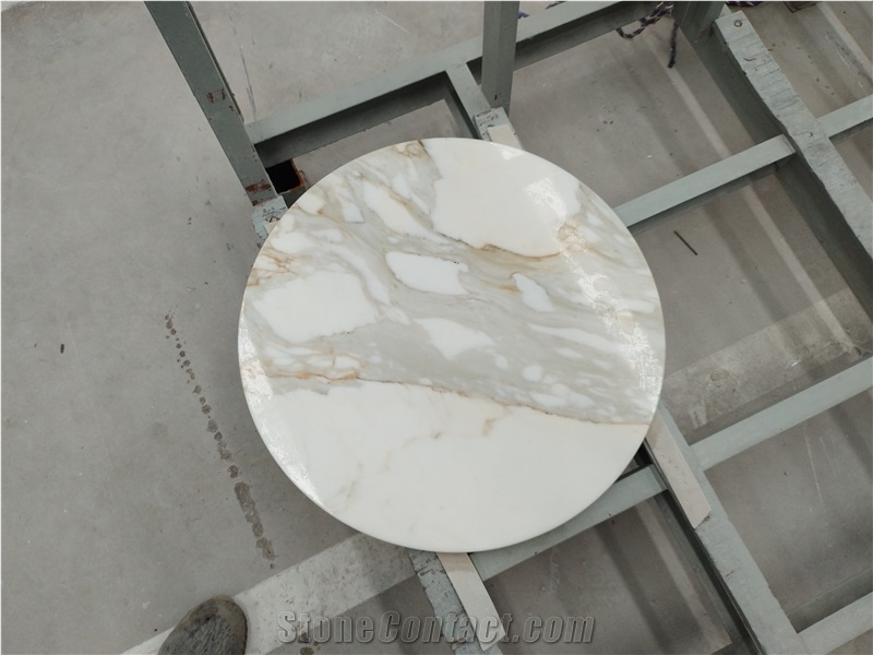 Luxury 18Mm Slabs Cut To Size Calacatta Gold Marble Tiles