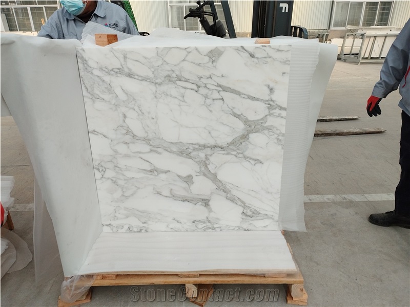 Marble Natural Stone Calacatta White Slabs Tiles