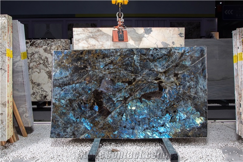 Natural Stone Blue Labradorite Granite  For Villa Slabs