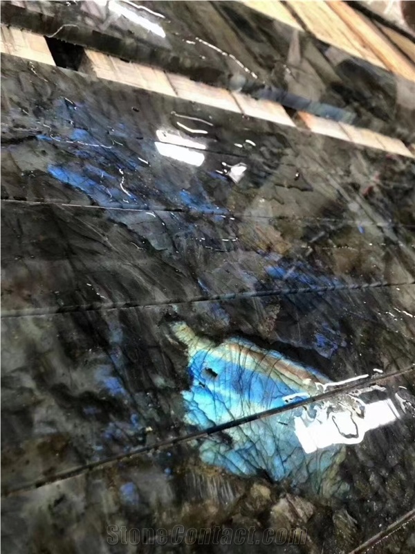 Natural Stone Blue Labradorite Granite Slab Tiles