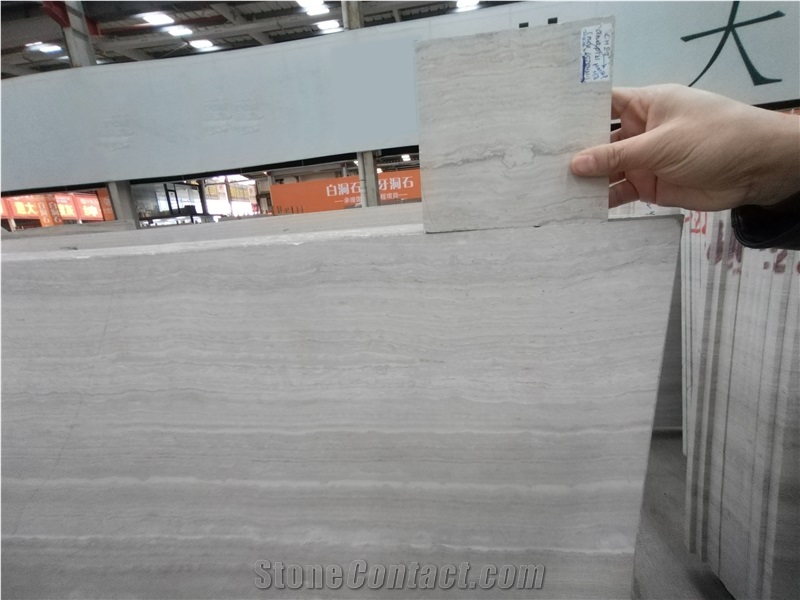 Polishe Or Honed Surface Cut To Size White Wood Marble Tiles
