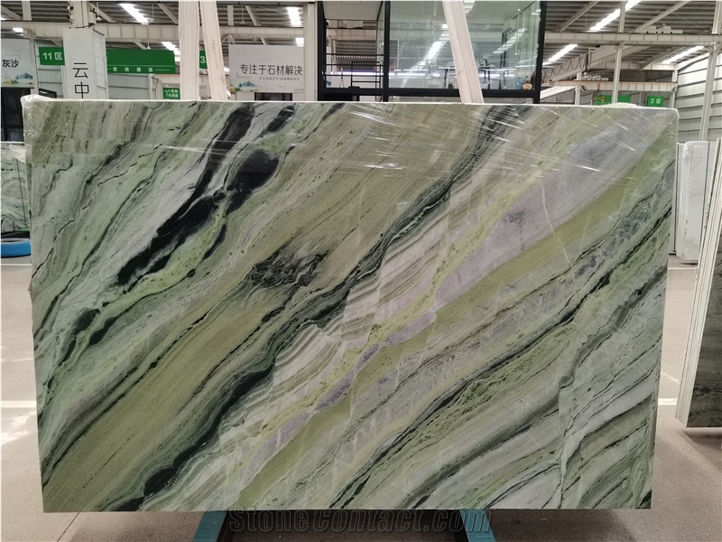 Wonderful Surface Marble Green Cold Ice Jade Marble Slabs