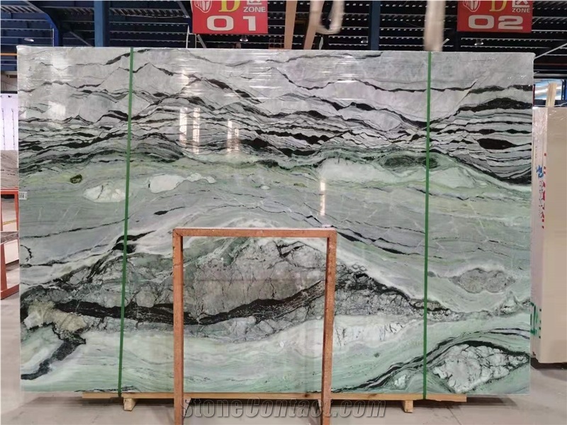 Wonderful Surface Marble Green Cold Ice Jade Marble Slabs