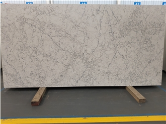 Ash Quartz - Beige Quartz Slabs With Dark Vein