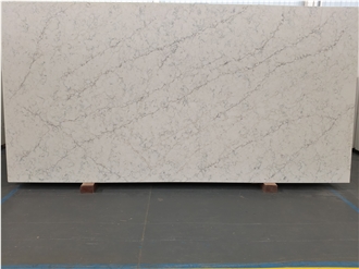 Ash Quartz -  Elegant Beige White Calacatta Quartz Slabs