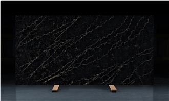 Ash Quartz - Elegant Dark Quartz Slabs With Brige Vein
