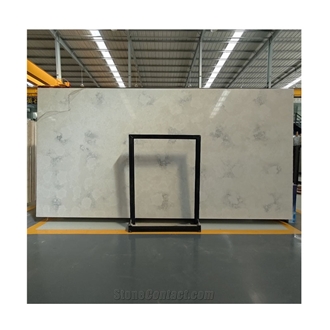 Artificial Stone Solid Color Quartz For Kitchen Wall