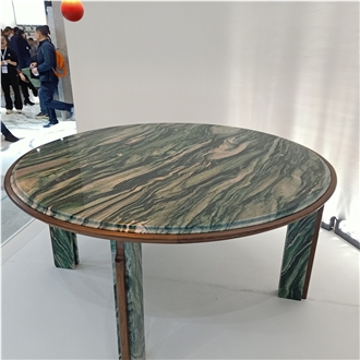 Green Verde Lapponia Quartzite For Home Round Table Top