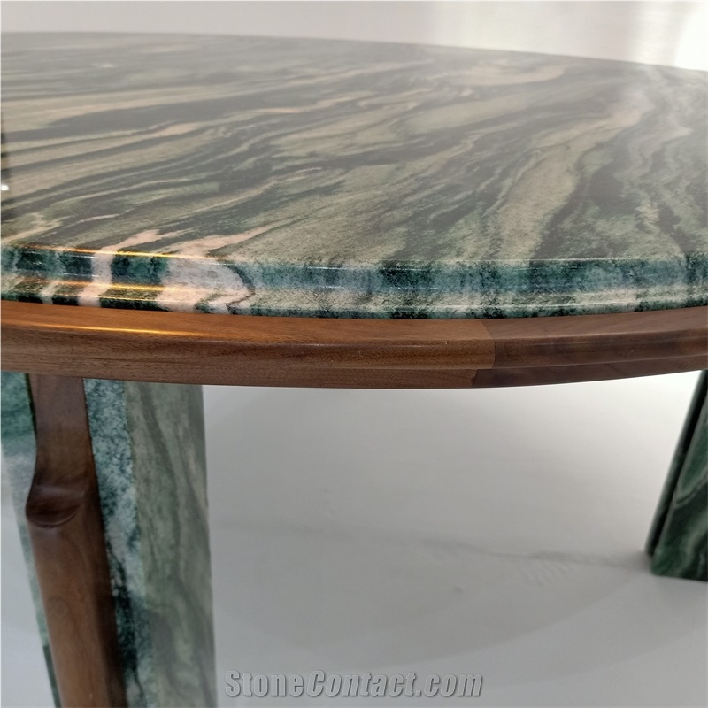 Green Verde Lapponia Quartzite For Home Round Table Top