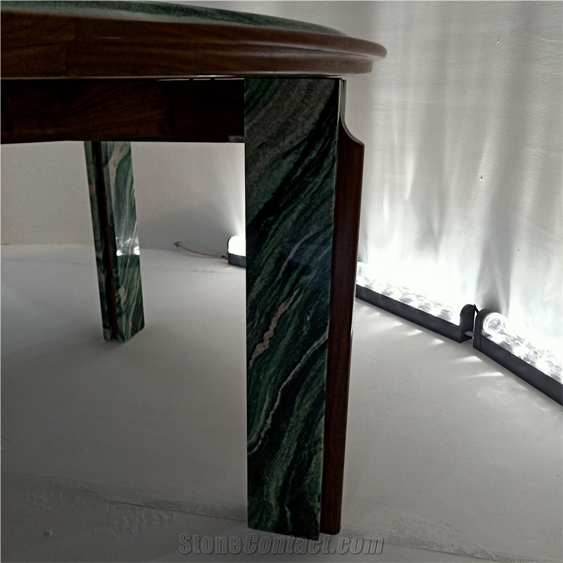 Green Verde Lapponia Quartzite For Home Round Table Top