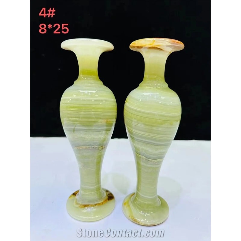 Nature Green Onyx Beauty Vase For Home Decorative Vase